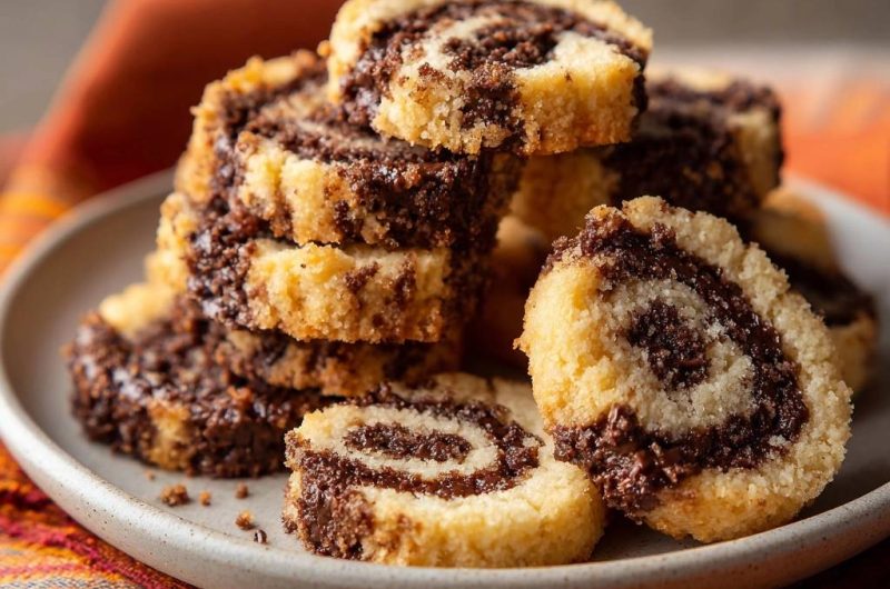 Schoko-Haselnuss-Spiralplätzchen (Nie wieder reißender Teig!)