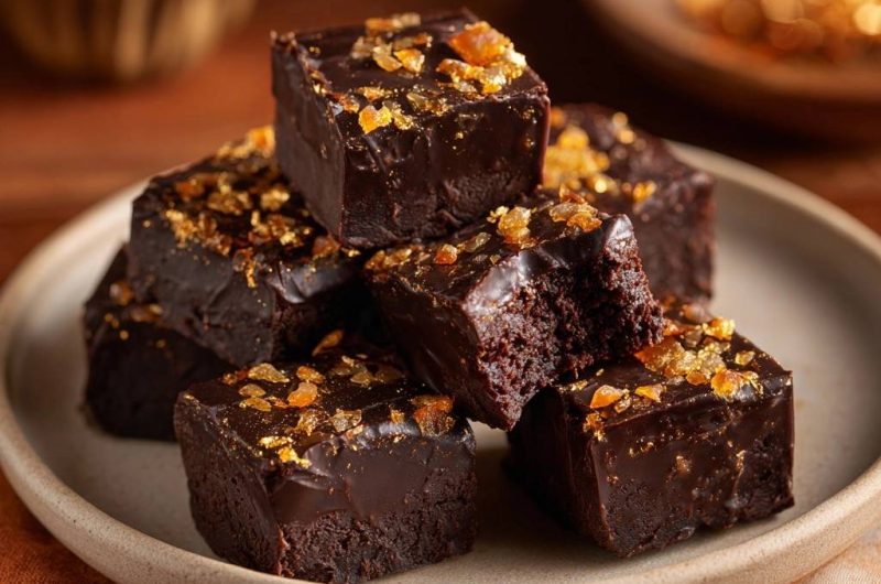 Schoko-Orangen-Gold-Brownies (Nie wieder trockene Brownies!)