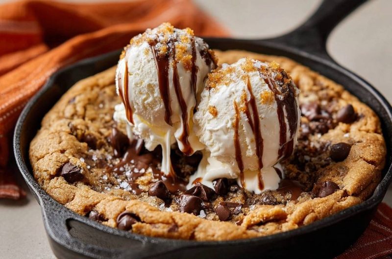 Skillet Chocolate Chip Cookie (Nie wieder rohe Mitte!)