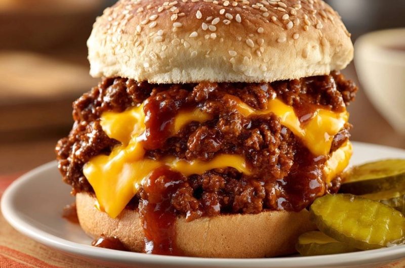 Sloppy Joe Burger mit Käse