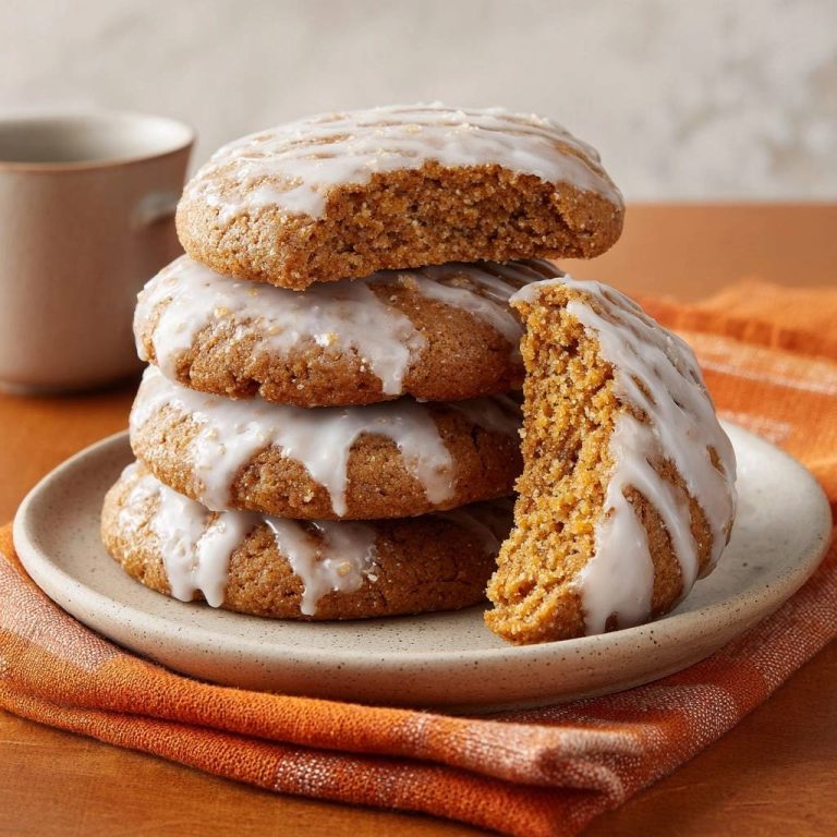 Weiche Kürbis-Haferkekse mit Glasur (Nie wieder flache Kekse!)