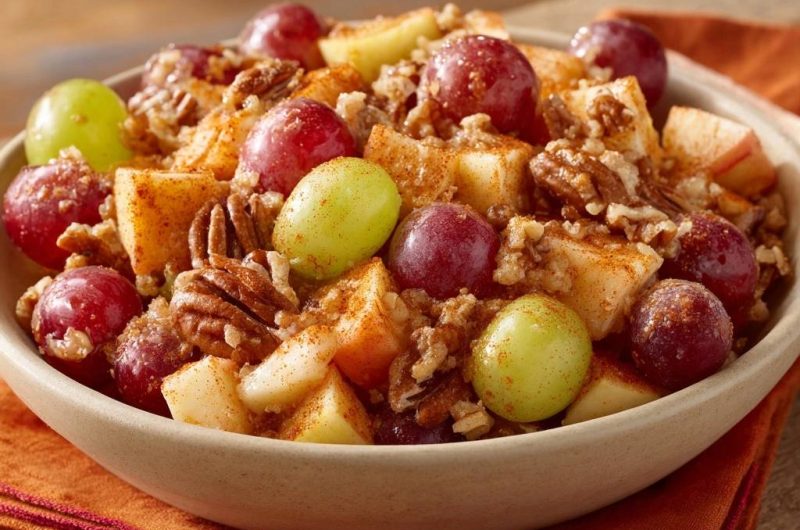 Zimtiger Apfel-Trauben-Pekan-Crunch