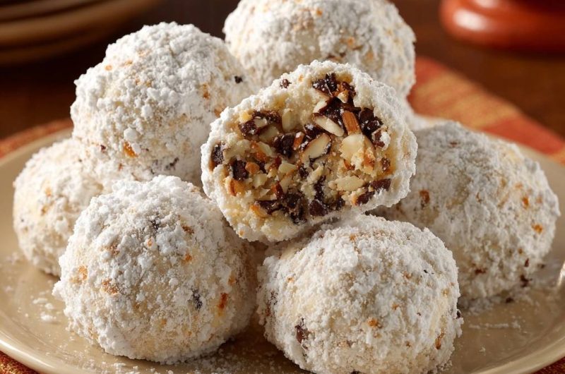 Mandel-Schoko-Schneebällchen