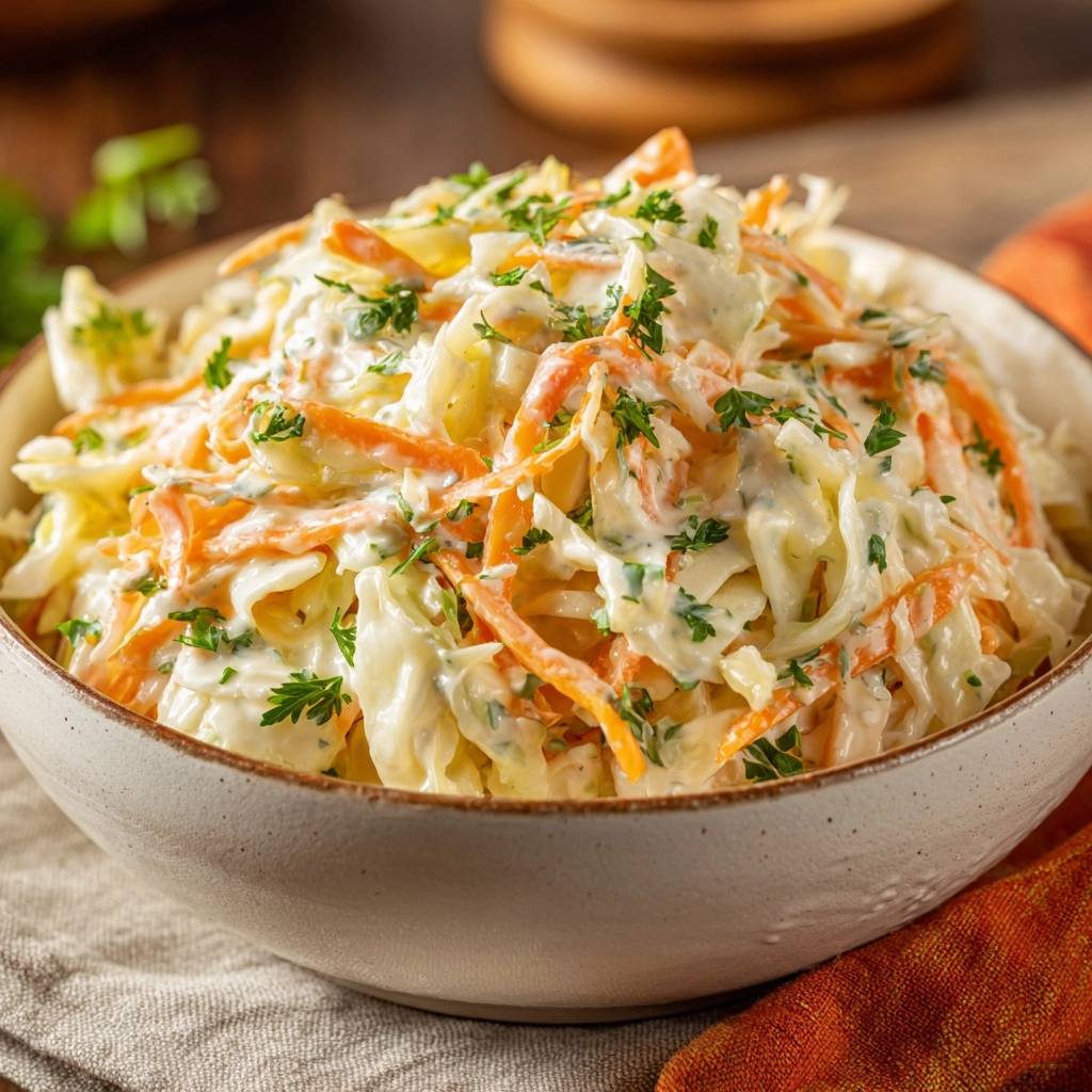 Cremiger Krautsalat (Nie wieder wässriger Coleslaw!)