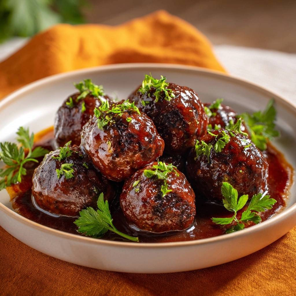 Glazierte Rindfleischbällchen