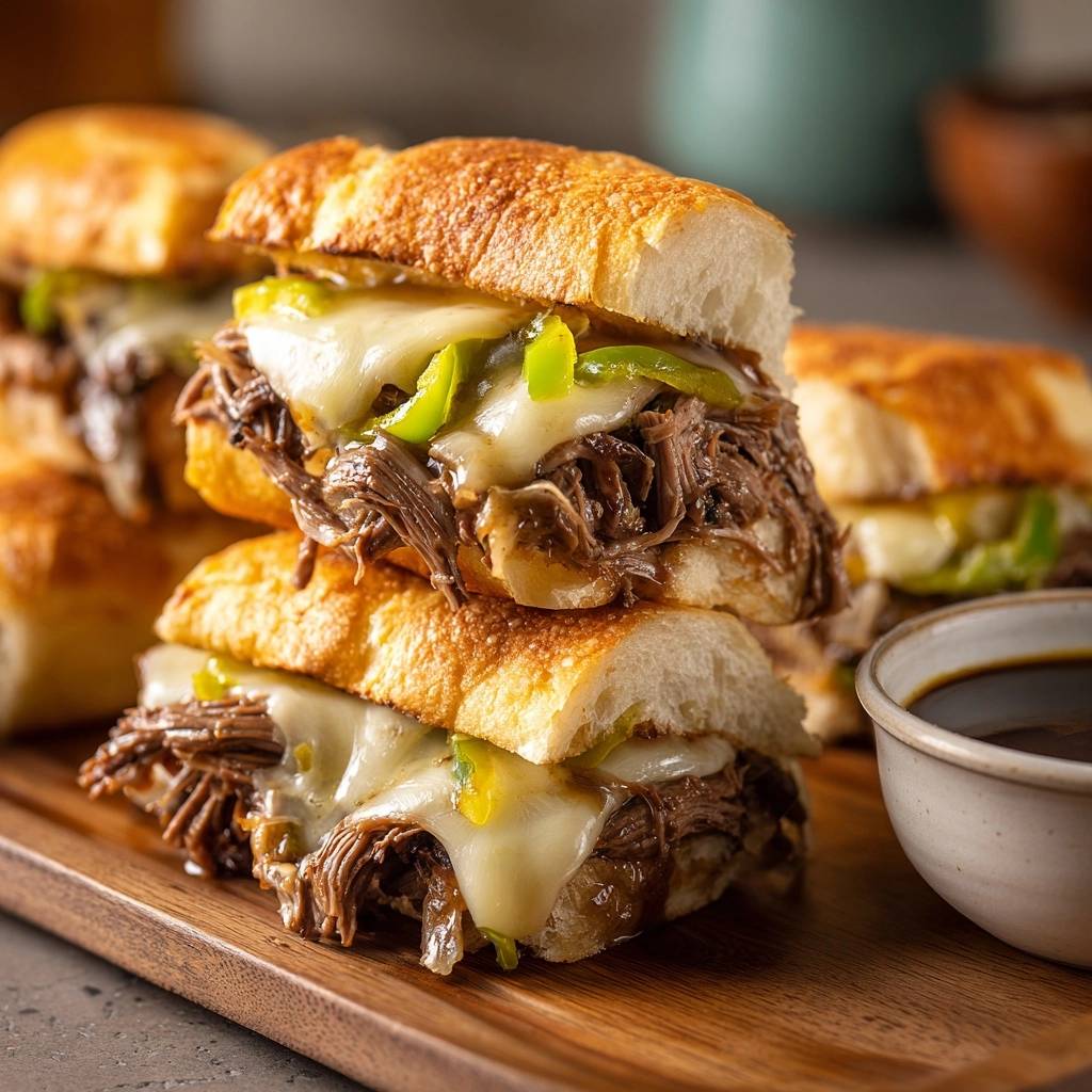 Saftiges Rind-Paprika-Cheesesteak