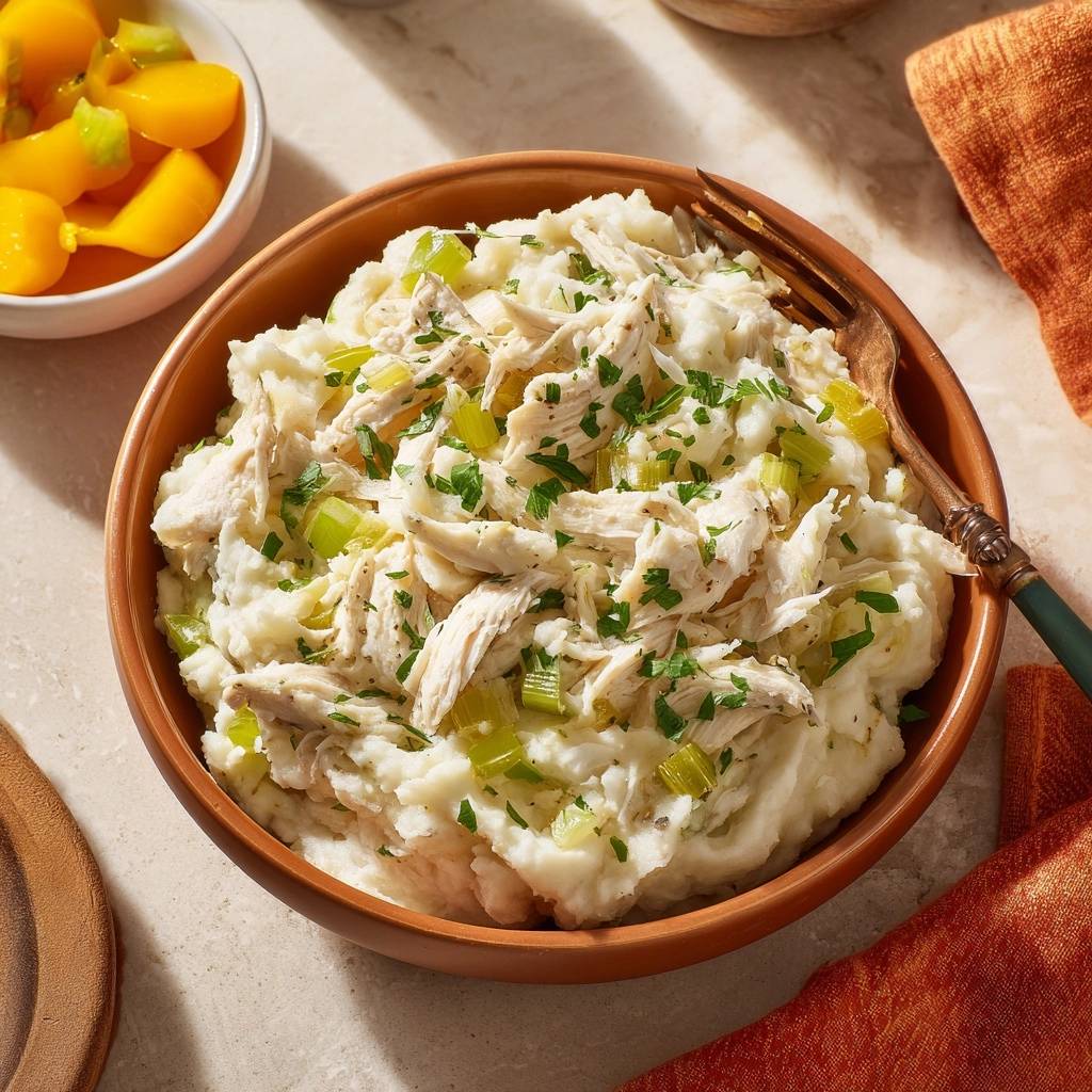 Cremiges Hähnchen-Sellerie-Püree