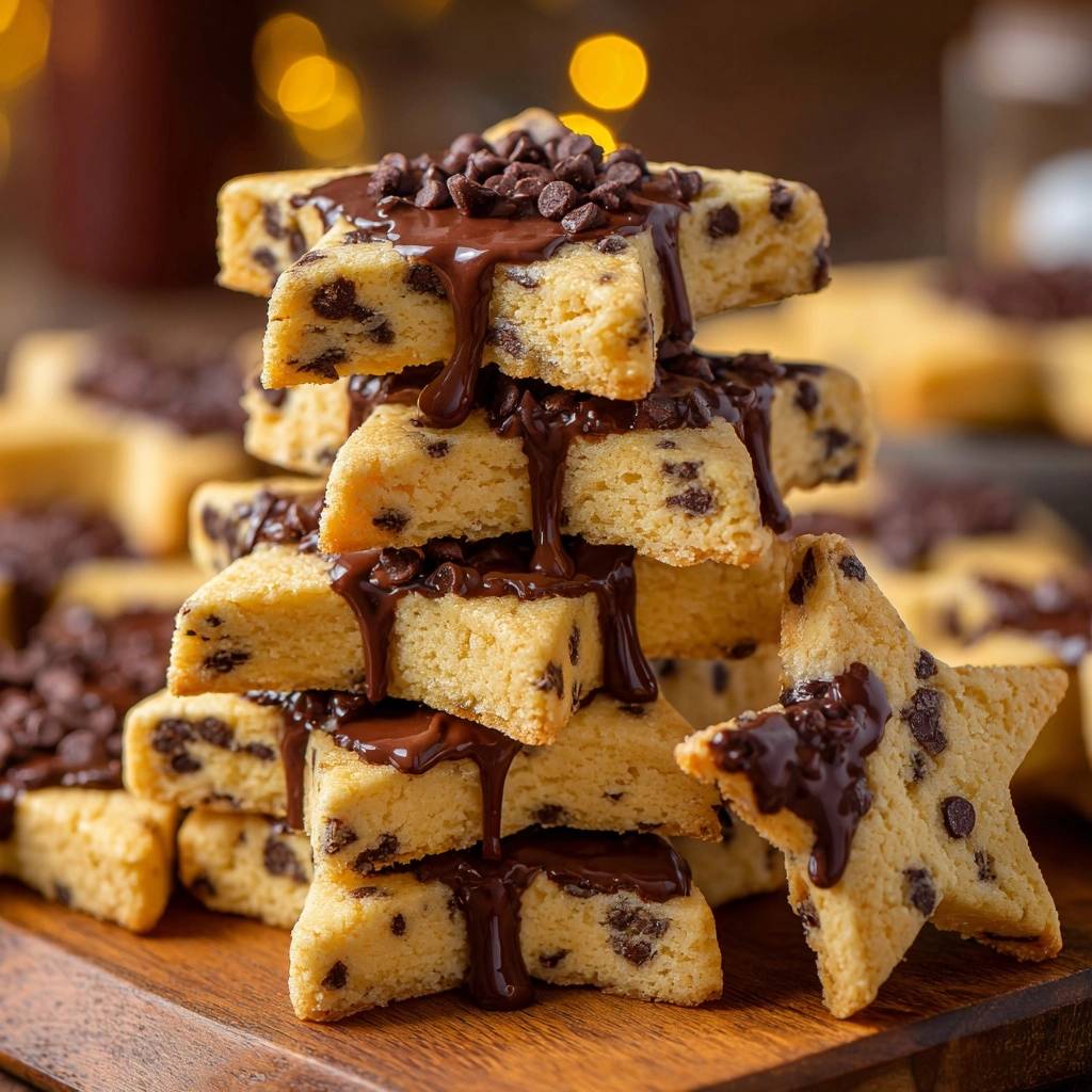 Weihnachtliche Schoko-Chip-Sternplätzchen (Nie wieder flache Kekse!)