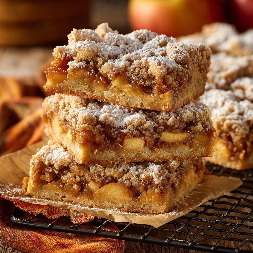 Knusprige Apfel-Streusel-Riegel