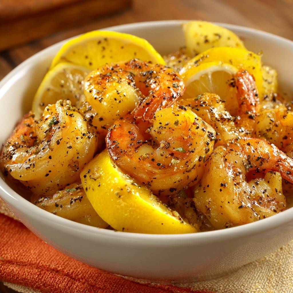 Zitronen-Pfeffer-Garnelen