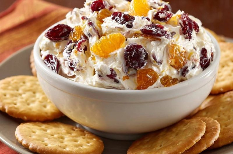 Cranberry-Orangen-Frischkäse-Dip (Nie wieder klumpiger Frischkäse!)