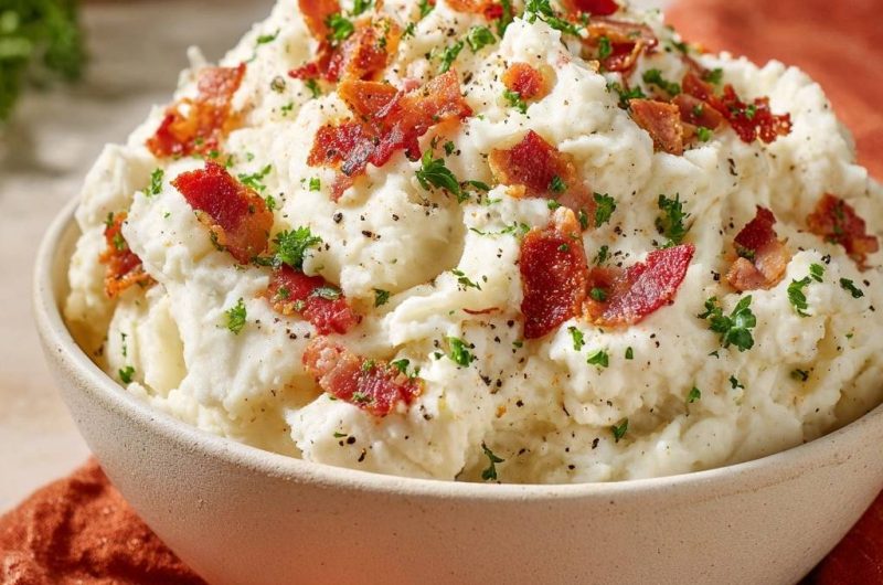 Cremiges Kartoffelpüree mit knusprigem Bacon