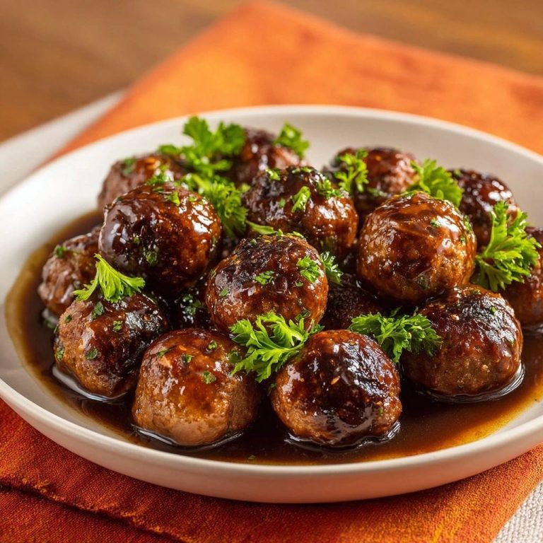 Glazierte Rindfleischbällchen: Saftig & glänzend