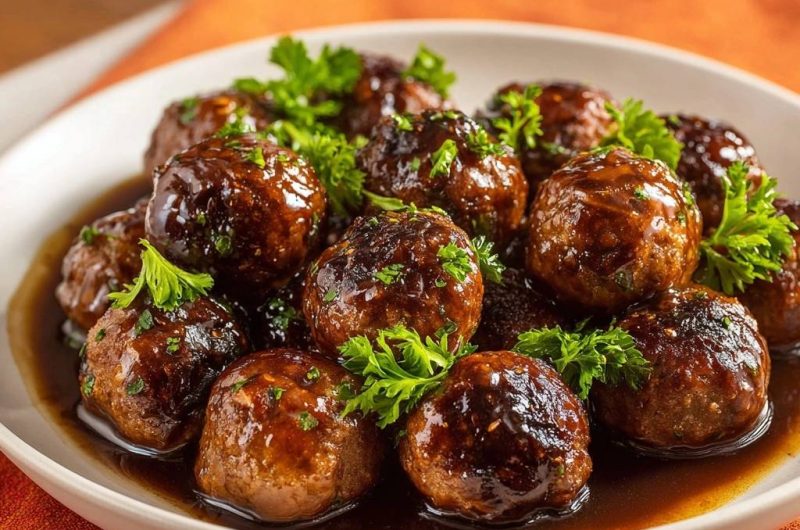 Glazierte Rindfleischbällchen