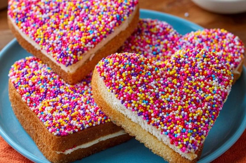 Herzförmige Streusel-Sandwiches (Nie wieder abfallende Streusel!)