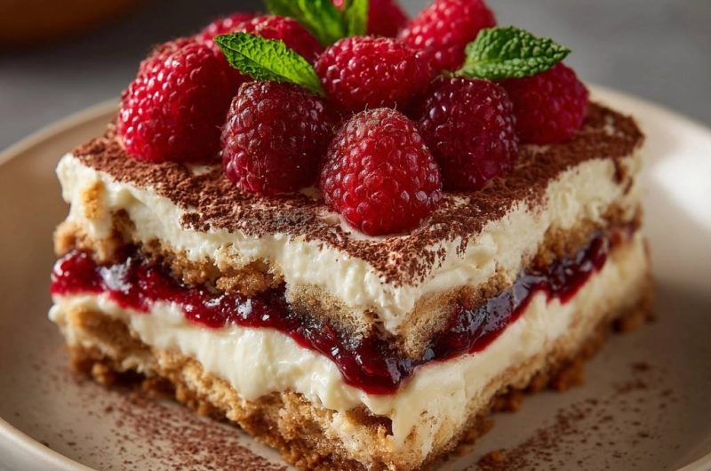 Himbeer-Tiramisu (Keine wässrige Himbeerschicht mehr)