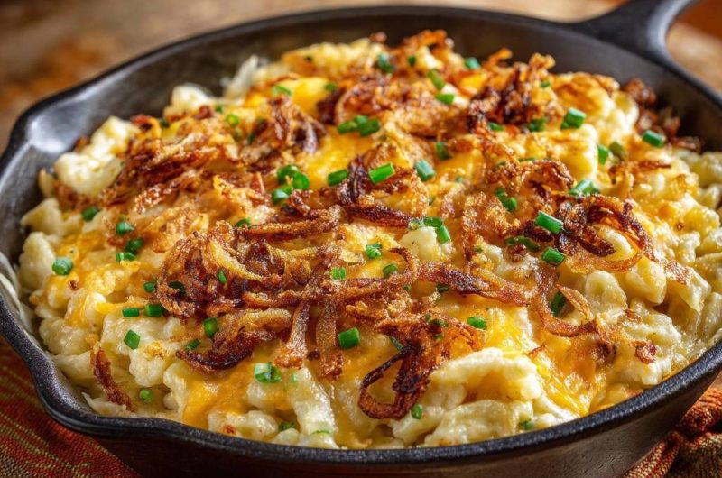 Käsespätzle (Endlich knusprige Zwiebeln ohne Verbrennen!)