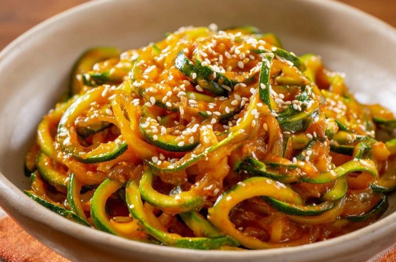 Knackige Sesam-Zucchini-Nudeln