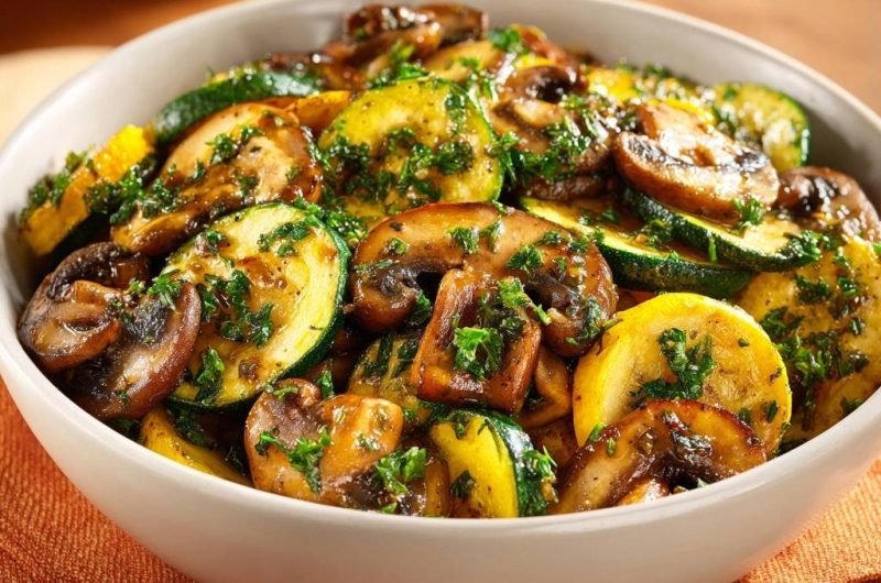 Knackige Zucchini-Pilz-Pfanne