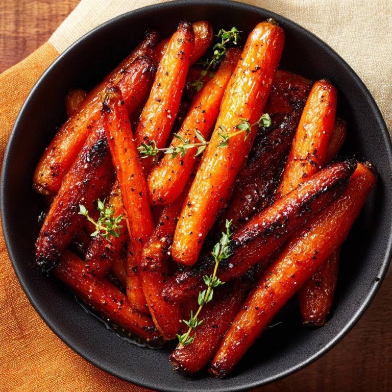 Knusprig glasierte Karotten mit Thymian (Nie wieder matschige Karotten!)