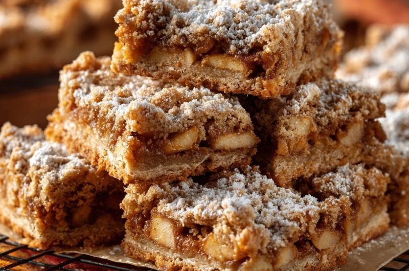 Knusprige Apfel-Streusel-Riegel