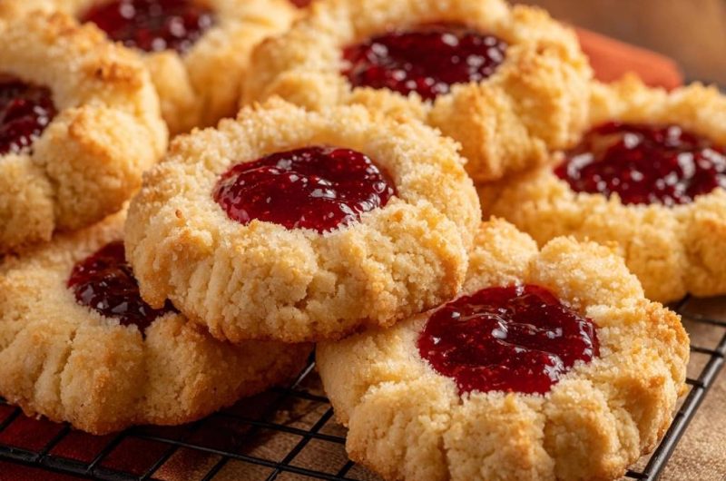 Knusprige Kokos-Himbeerkekse