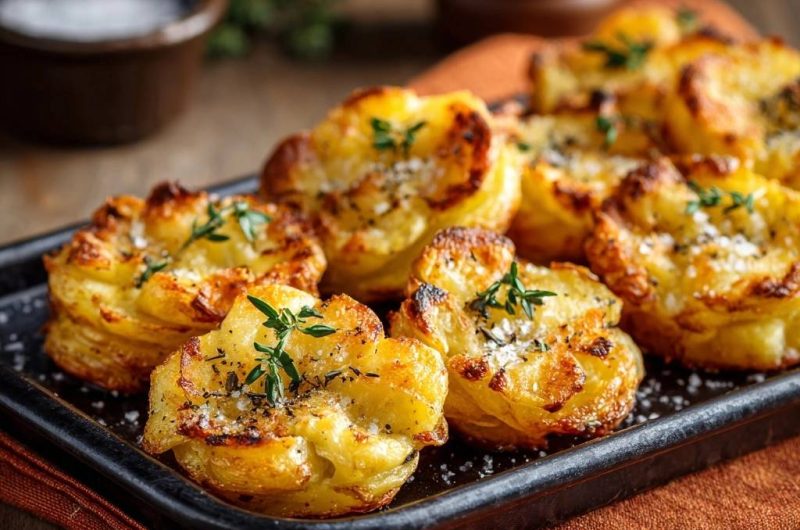 Knusprige Thymian-Kartoffelfächer