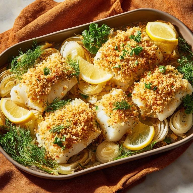 Knuspriger Kabeljau auf Fenchelbett – Rezept