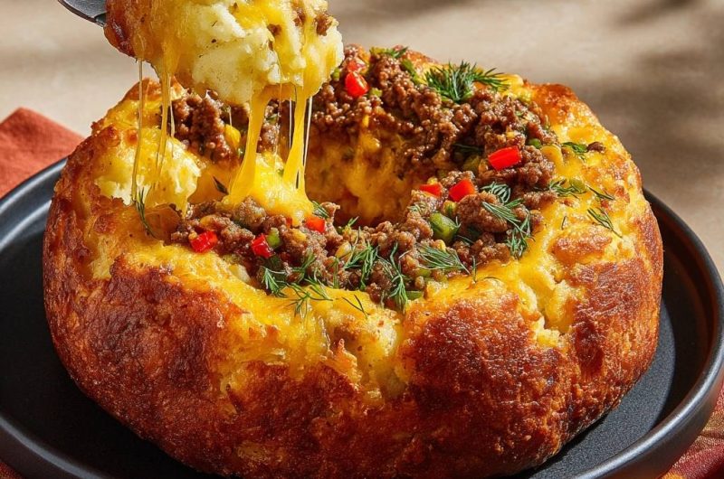 Knuspriger Kartoffel-Hack-Ring