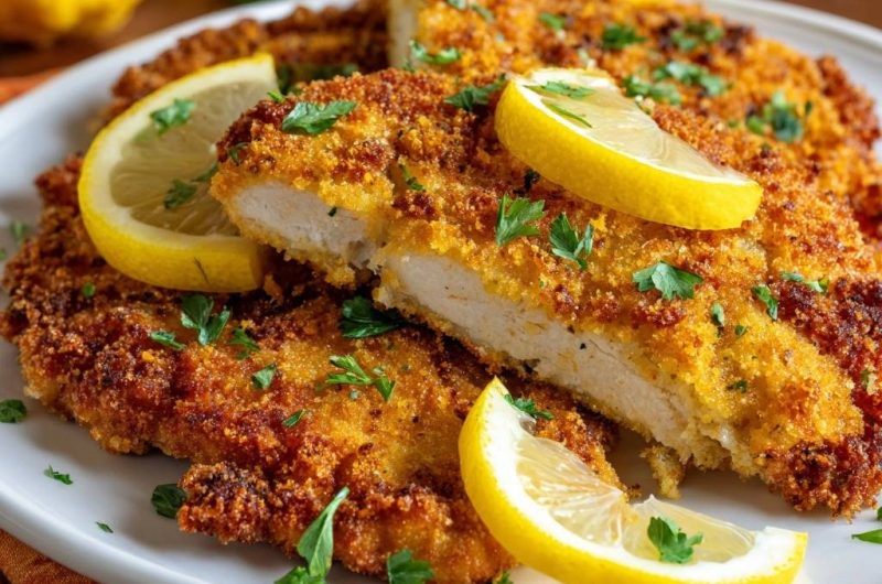 Knuspriges Zitronen-Hähnchenschnitzel