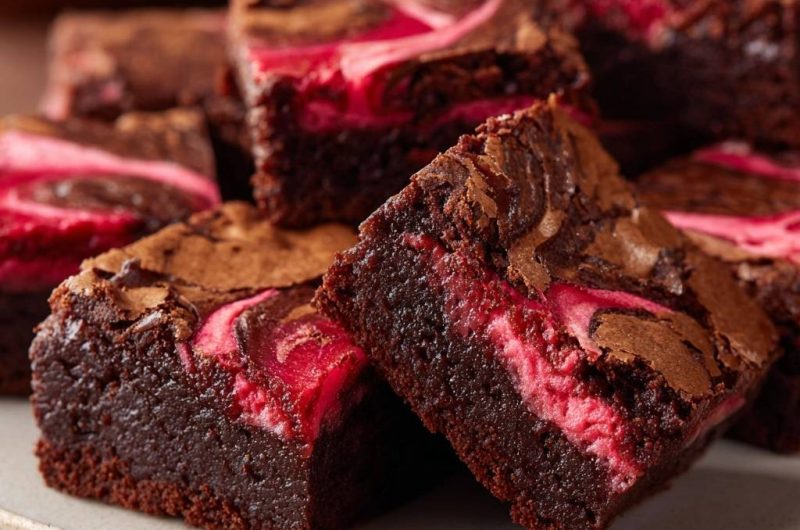 Marmorierte Himbeer-Schoko-Brownies