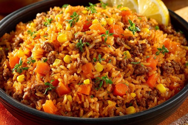 Mexikanischer Hack-Tomatenreis (Nie wieder matschiger Reis!)