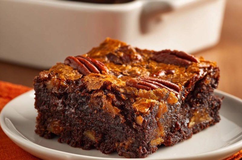 Pekannuss-Karamell-Brownies (Nie wieder matschige Füllung!)