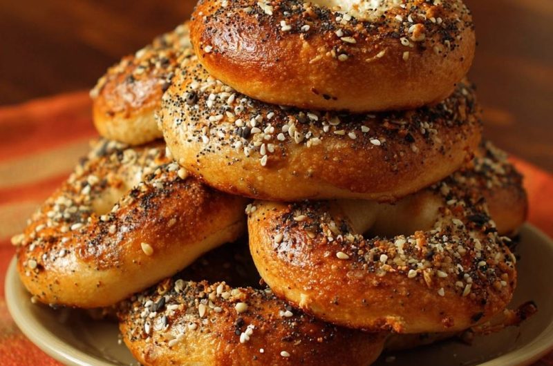 Perfekte Sesam-Bagels