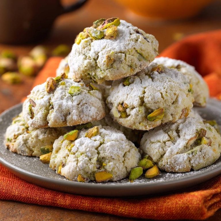 Pistazien-Schneebällchen (Nie wieder schmelzender Puderzucker!)