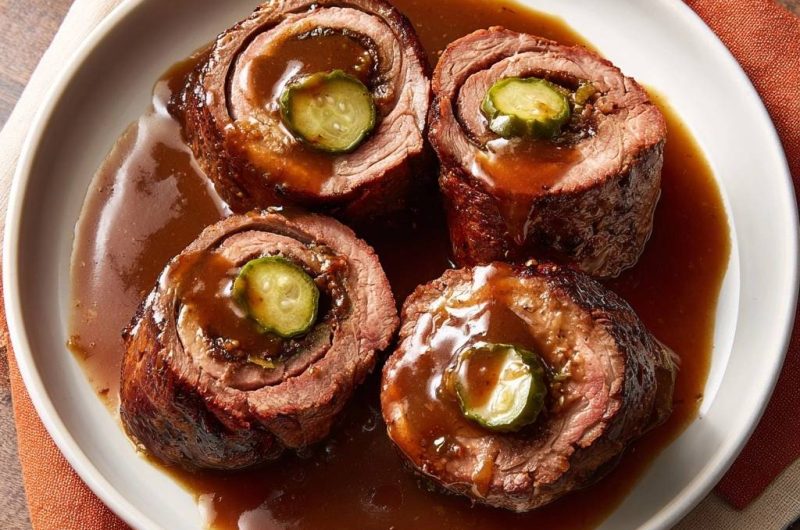 Saftige Rindergurkenrouladen