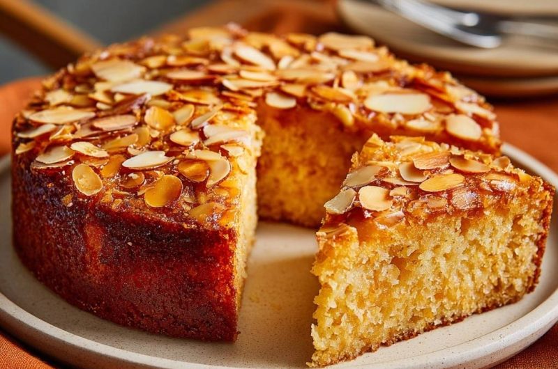 Saftiger Honig-Mandeltorte