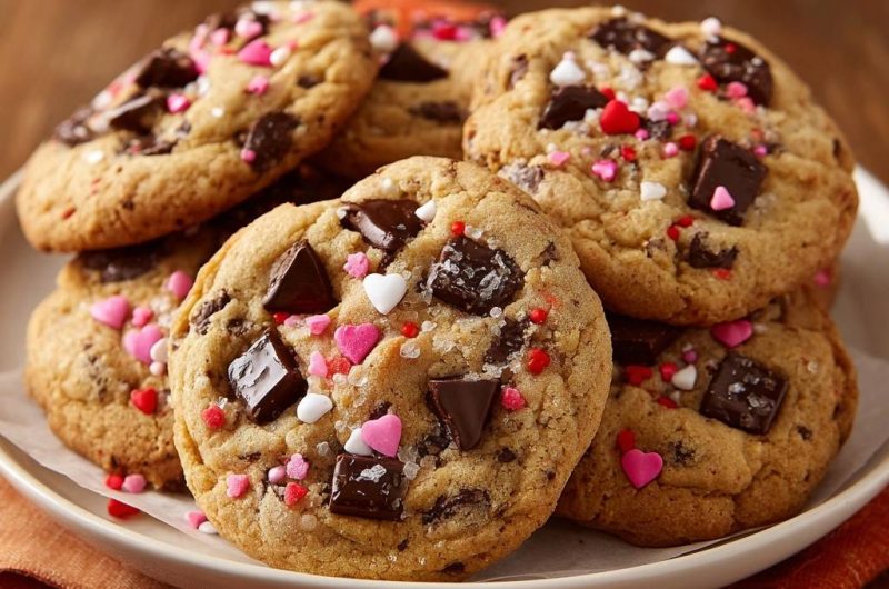 Valentins-Schoko-Herz-Cookies (Nie wieder flache Kekse!)