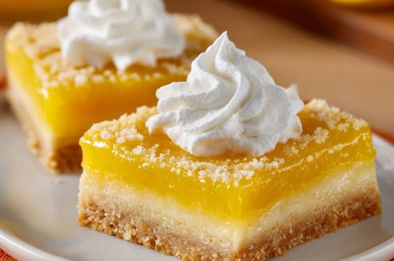 Zitronenriegel mit Sahnehaube (Nie wieder matschiger Boden!)