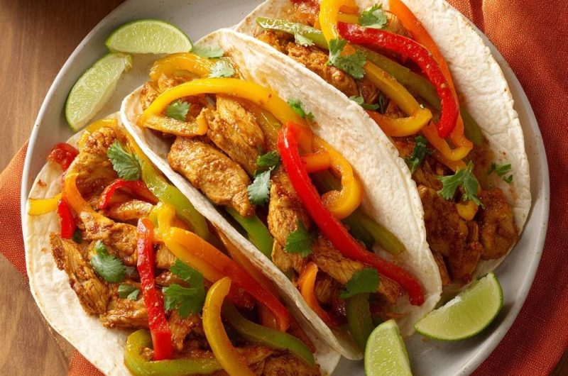 Hähnchen-Fajita-Tacos