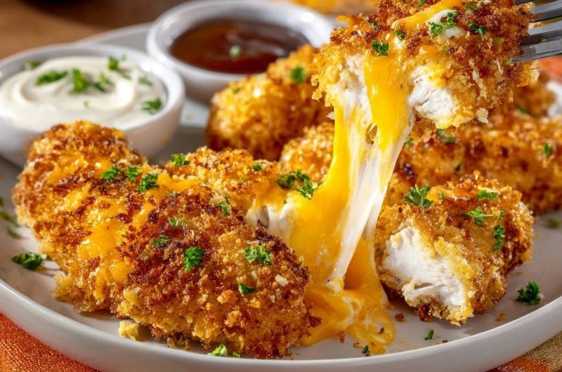 Käsegefüllte Hähnchen-Nuggets