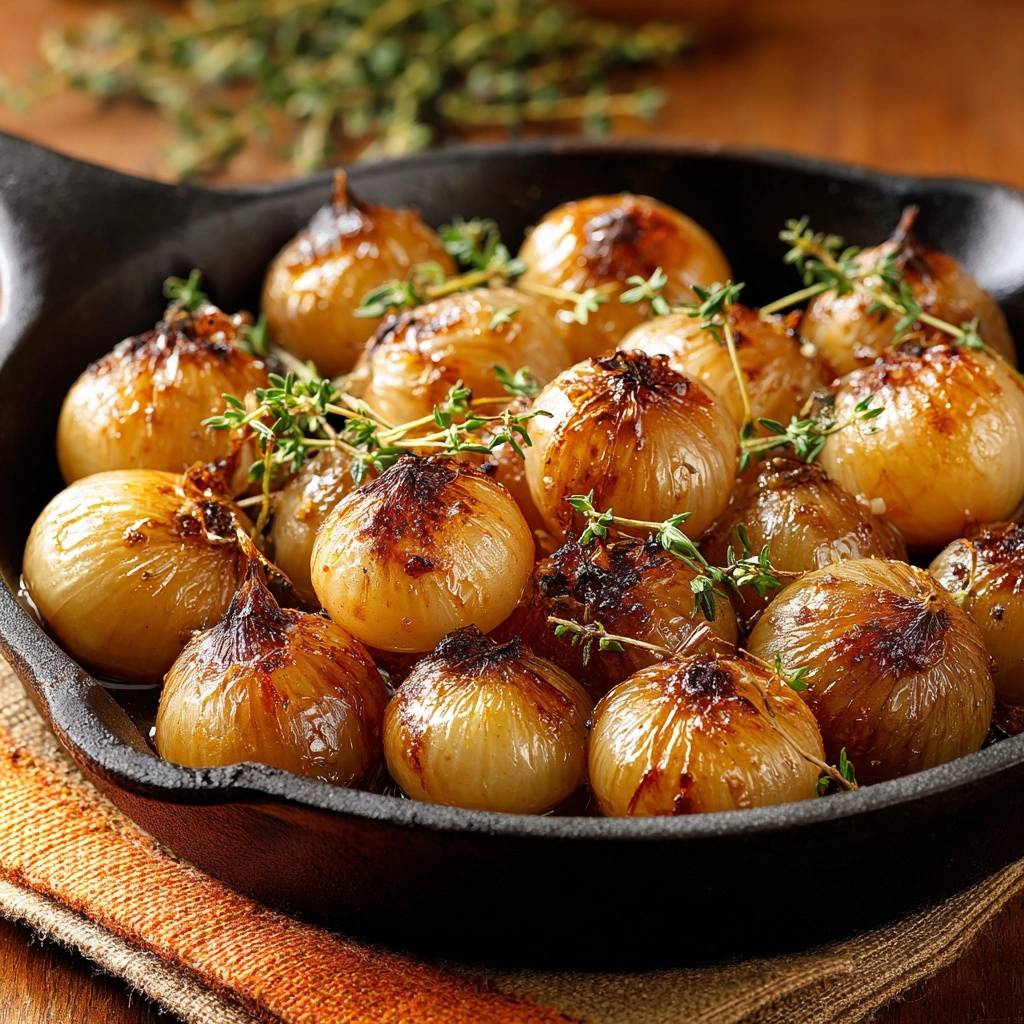 Karamellisierte Schalotten mit Thymian