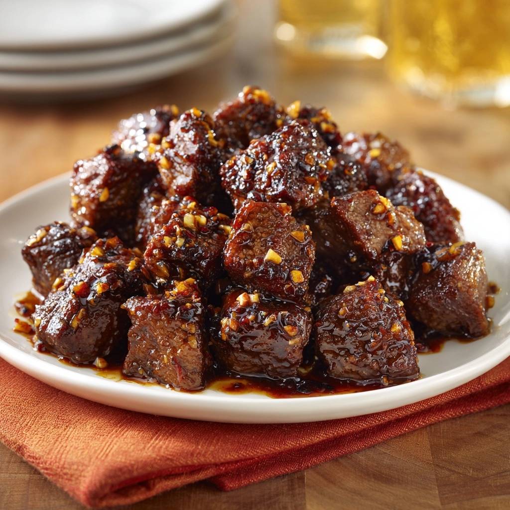 Süß-scharfes glasiertes Rindfleisch