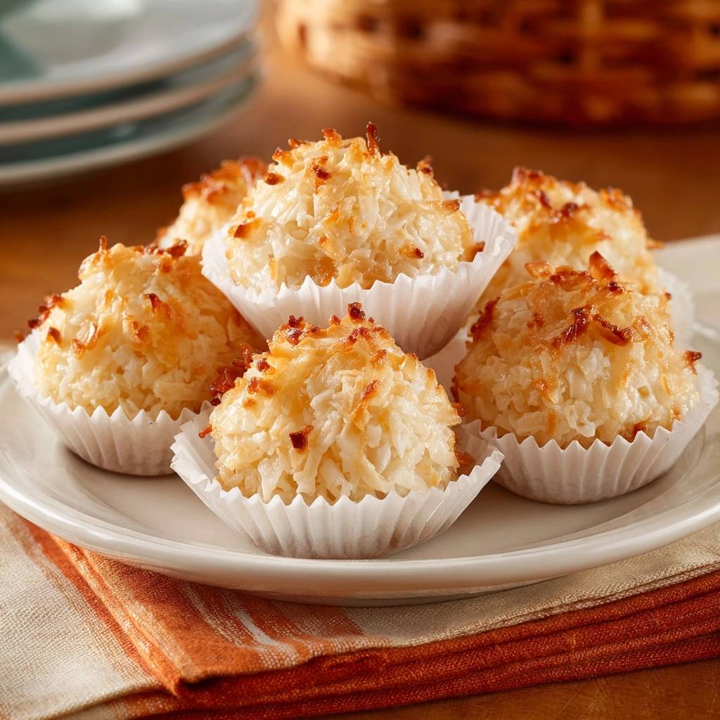 Himmlische Kokosmakronen (Nie wieder flache Makronen!)