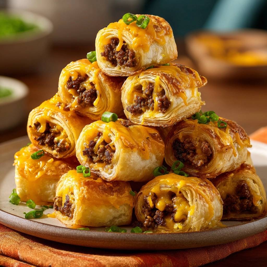 Knusprige Rinder-Hack-Käse-Pasteten