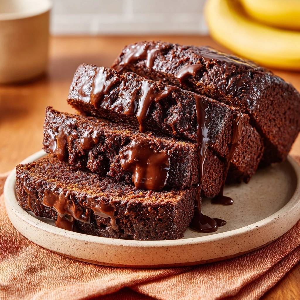 Saftiges Schokoladenbrot mit cremigem Guss