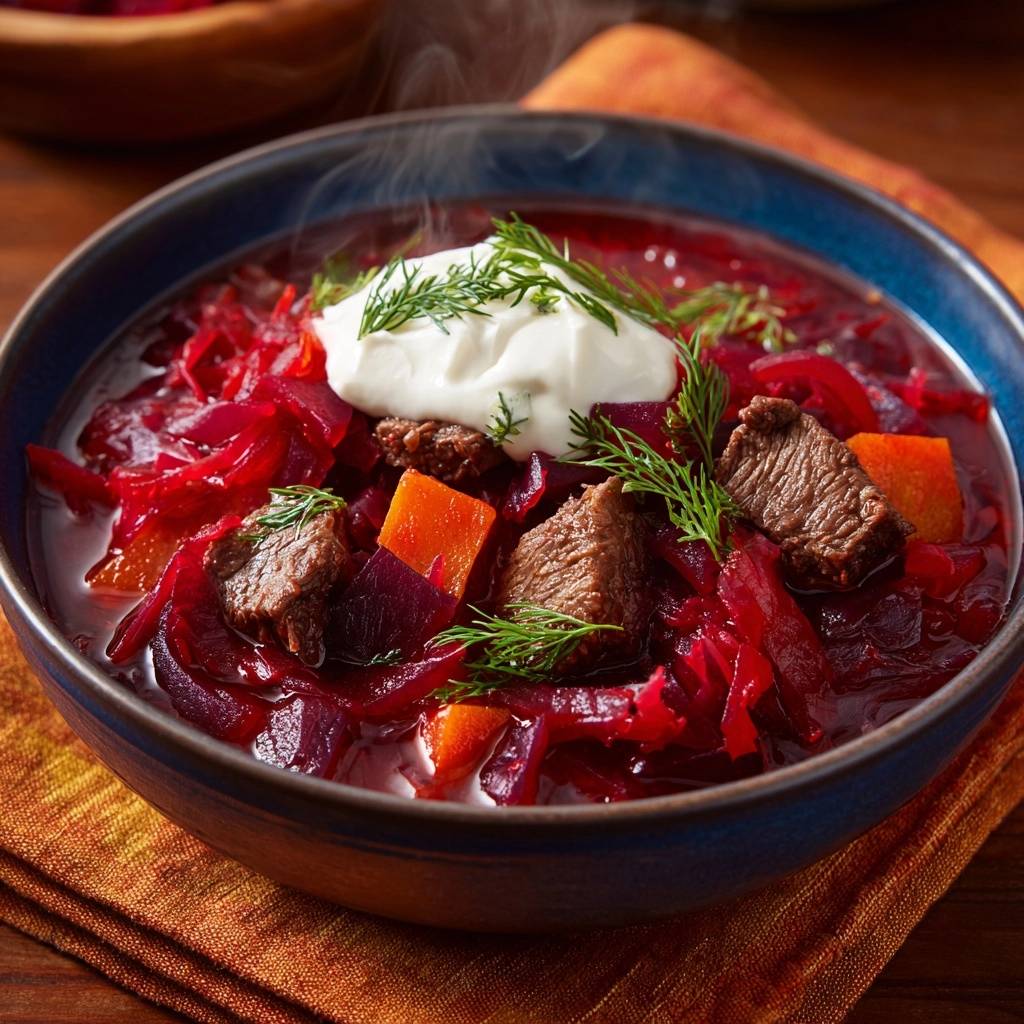 Herzhafter Rind-Borschtsch