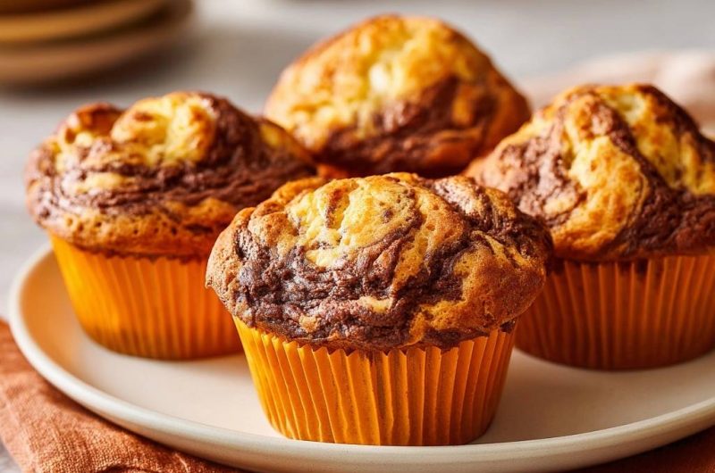 Bananen-Schoko-Marmor-Muffins (Garantiert jedes Mal fluffig)