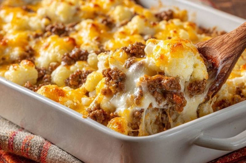 Überbackener Blumenkohl mit Hackfleisch (Keine wässrige Soße mehr)