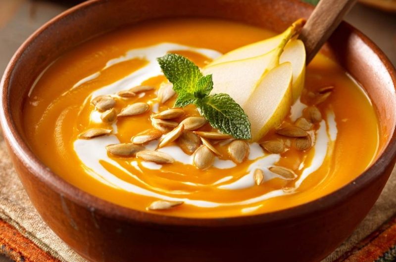 Cremige Kürbis-Birnen-Suppe